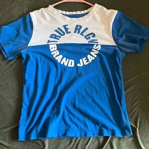 Girls True Religion Tee (Blue & White)